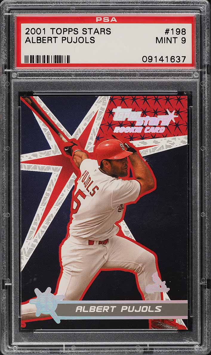 2001 Topps Stars Albert Pujols ROOKIE #198 PSA 9 MINT