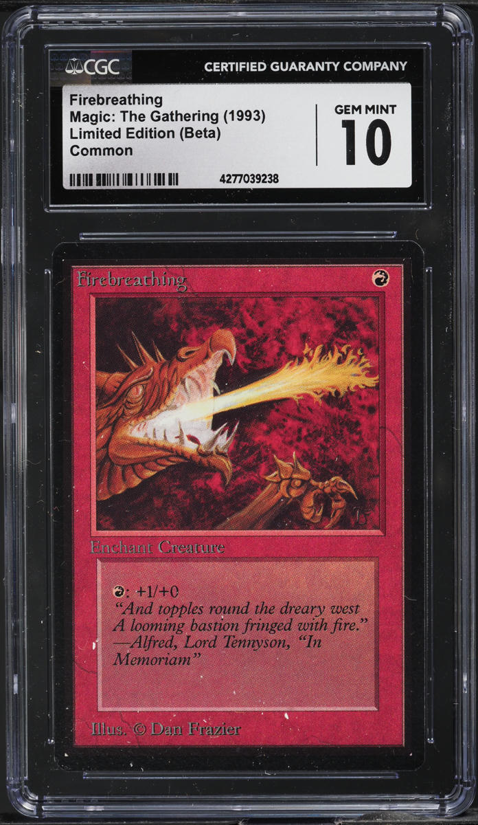 1993 Magic The Gathering MTG Beta Firebreathing CGC 10 GEM MINT