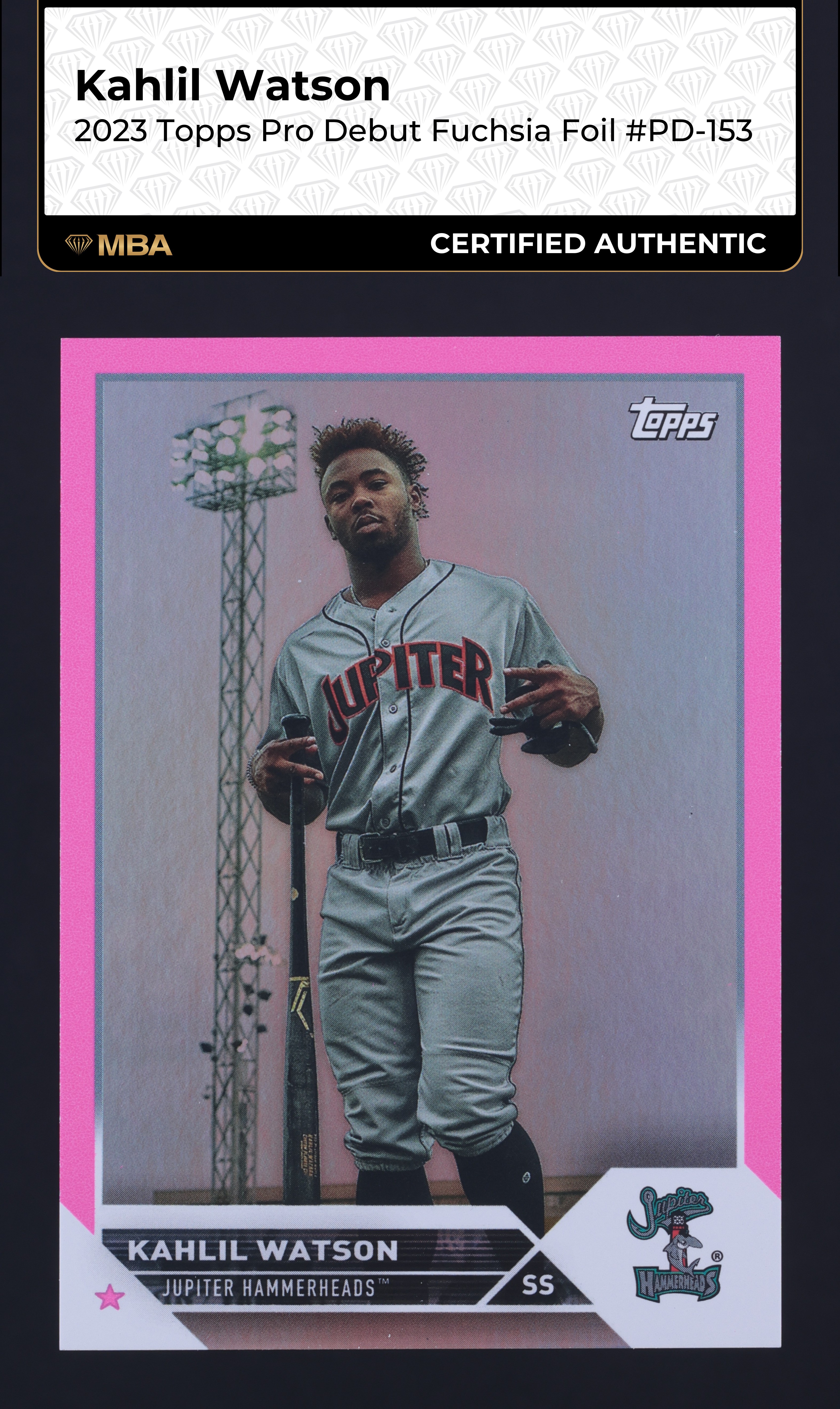 2023 Topps Pro Debut Fuchsia Foil Kahlil Watson ROOKIE /199 #PD-153 MBA AUTH