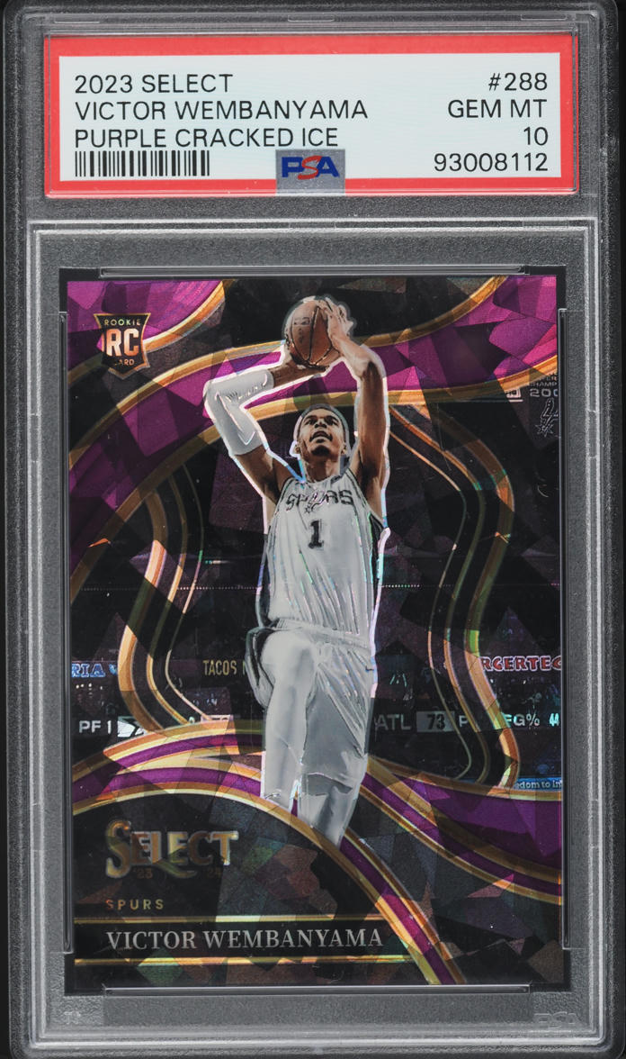 2023 Select Purple Cracked Ice Victor Wembanyama ROOKIE /99 #288 PSA 10 GEM MINT