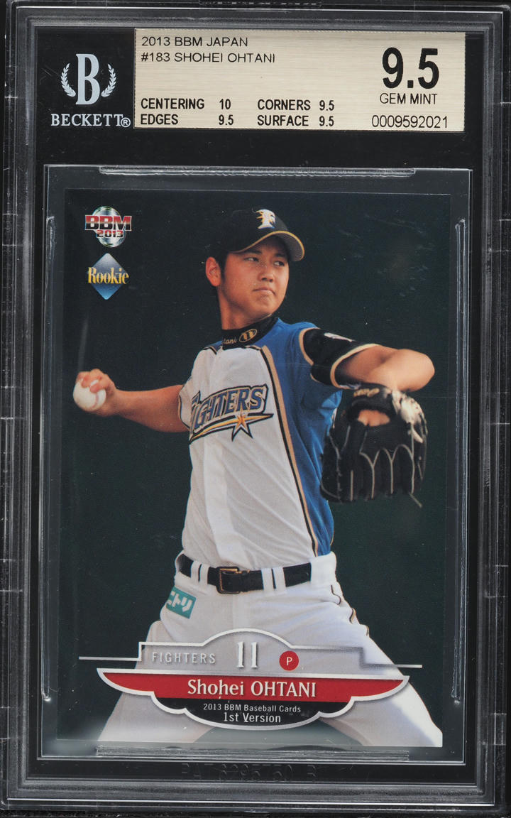 2013 BBM Japan Shohei Ohtani ROOKIE #183 BGS 9.5 GEM MINT