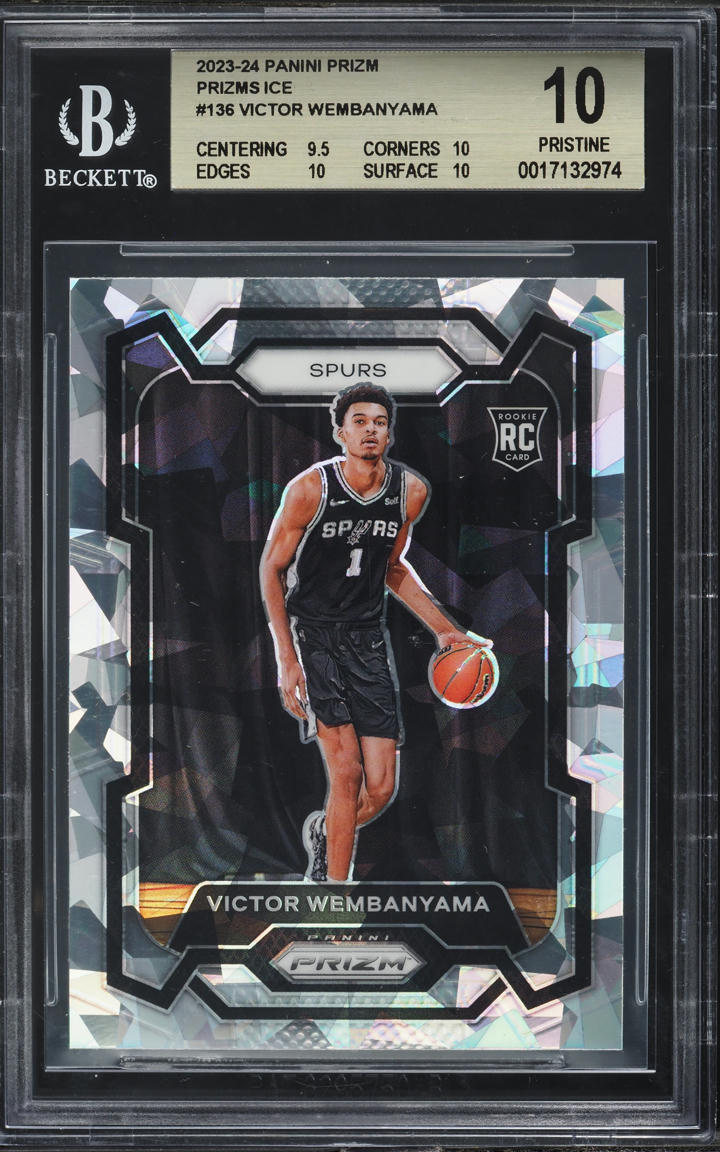 2023 Panini Prizm Ice Victor Wembanyama ROOKIE #136 BGS 10 PRISTINE