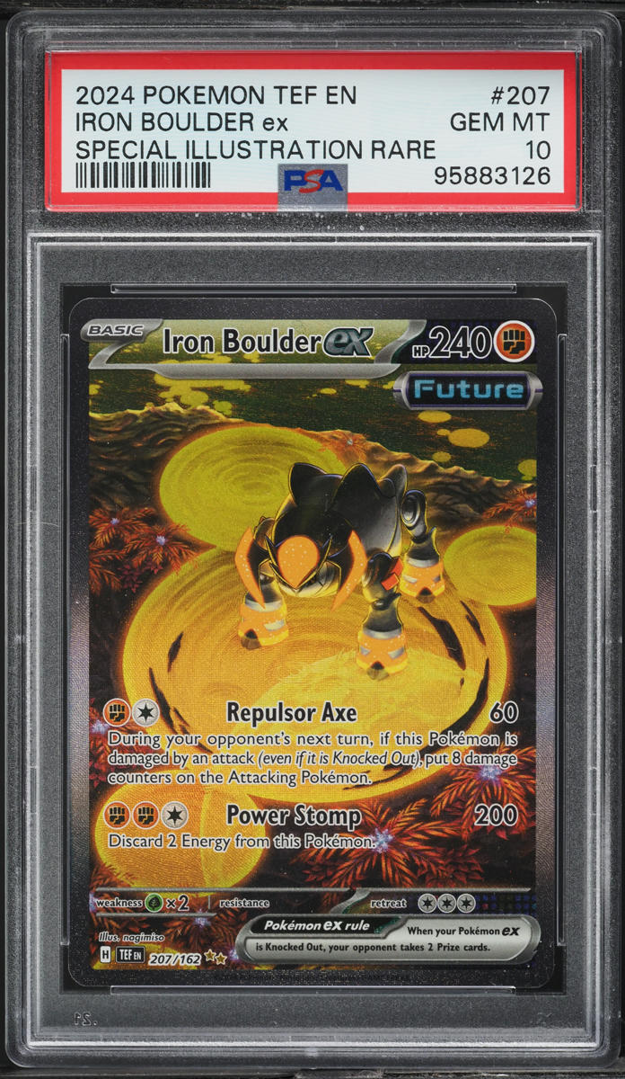 2024 Pokemon Scarlet & Violet Temporal Forces SIR Iron Boulder ex #207 PSA 10