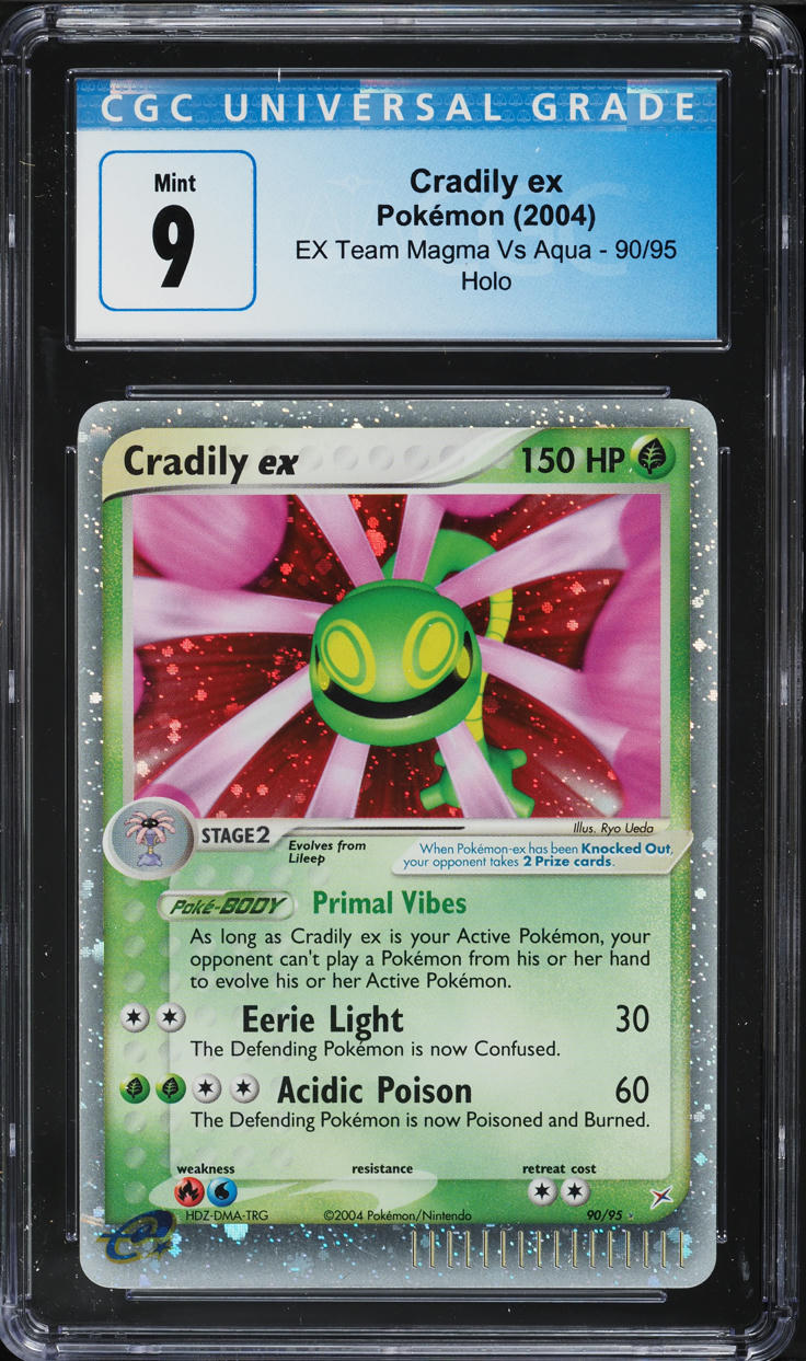 2004 Pokemon EX Team Magma Vs Aqua Holo Cradily ex #90 CGC 9 MINT