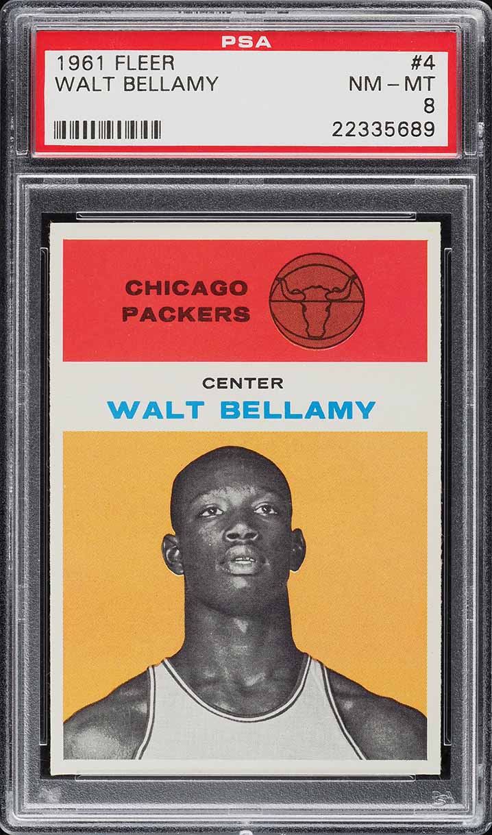 1961 Fleer Basketball Walt Bellamy ROOKIE #4 PSA 8 NM-MT (PWCC-S)