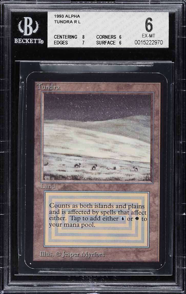 1993 Magic The Gathering MTG Alpha Dual Land Tundra BGS 6 EXMT