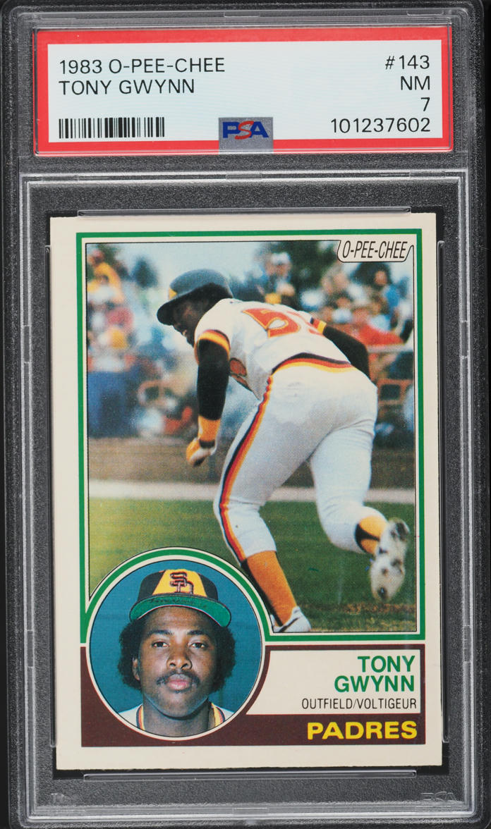 1983 O-Pee-Chee Tony Gwynn ROOKIE #143 PSA 7 NRMT