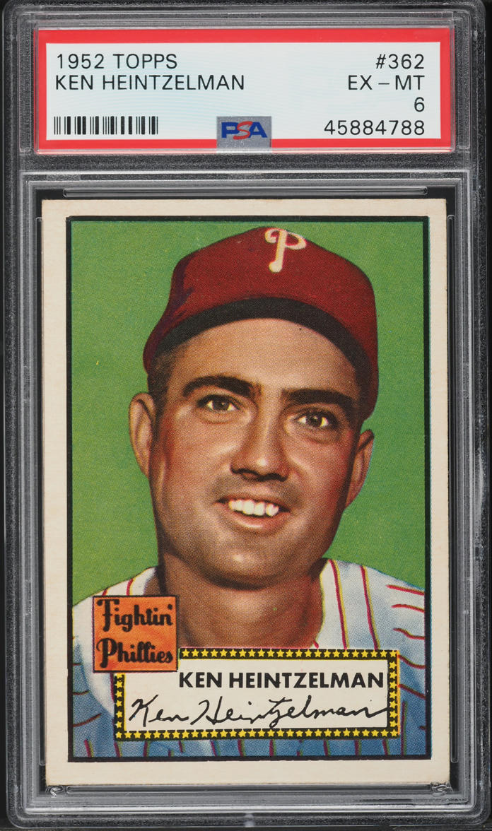 1952 Topps Ken Heintzelman #362 PSA 6 EXMT