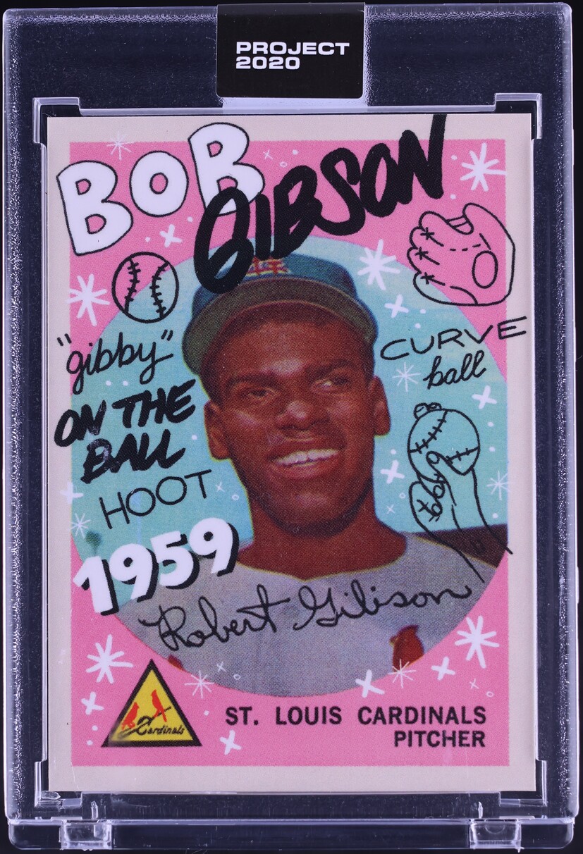 2020 Topps Project 2020 By Sophia Chang Bob Gibson #46