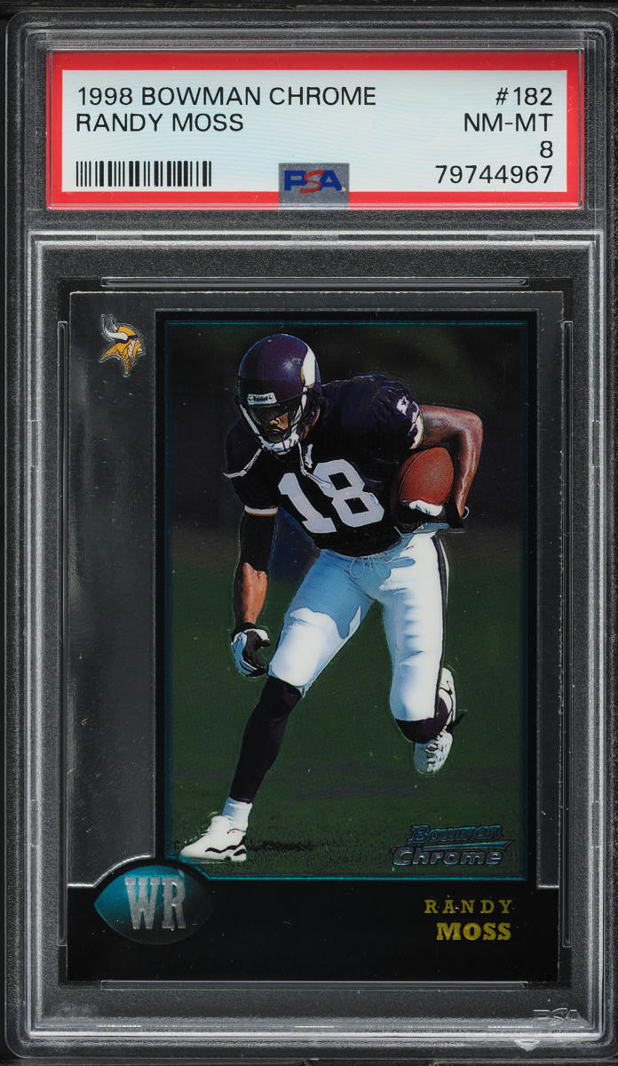 1998 Bowman Chrome Randy Moss ROOKIE #182 PSA 8 NM-MT