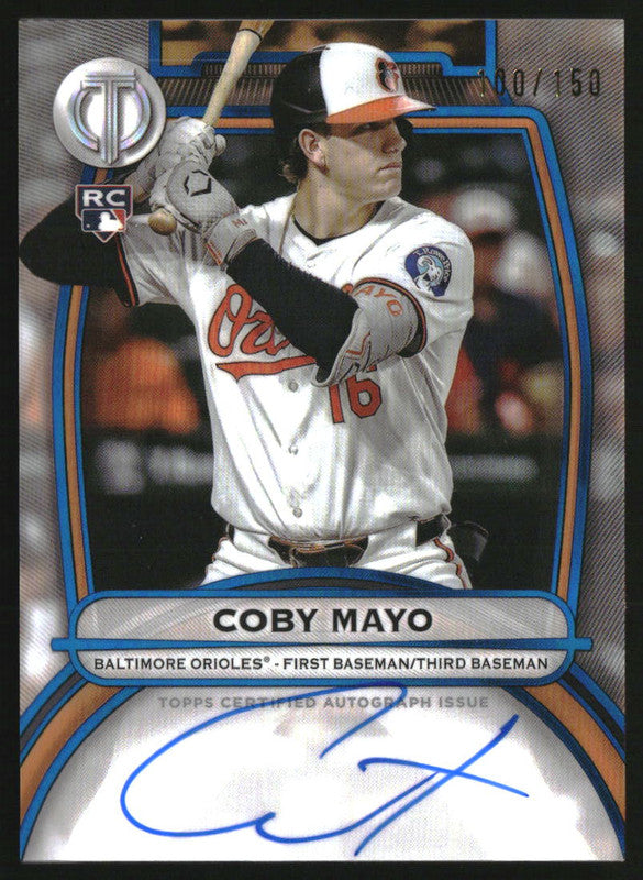 2025 Topps Tribute Tribute Autographs Blue #TA-CM Coby Mayo RC Auto /150