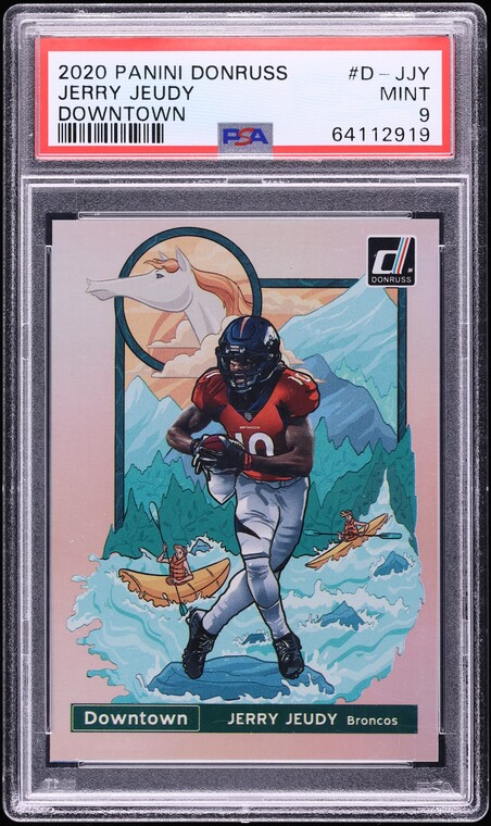2020 Donruss Downtown Jerry Jeudy ROOKIE #D-JJY PSA 9 MINT