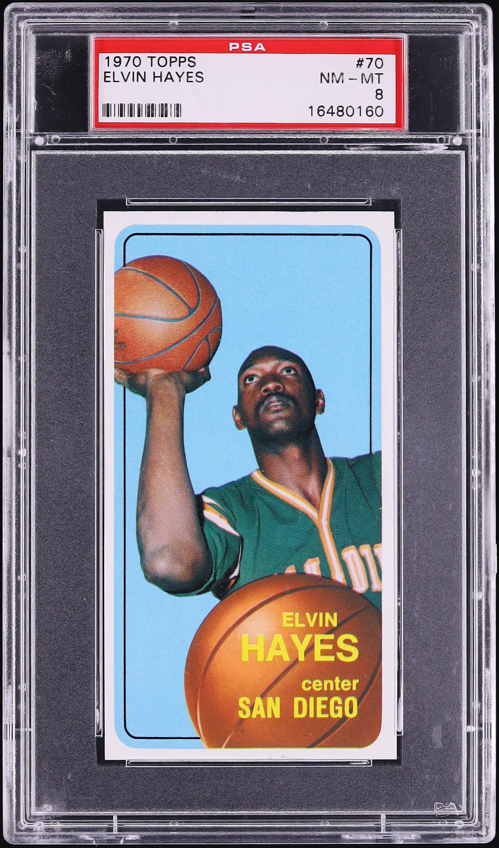 1970 Topps Basketball Elvin Hayes #70 PSA 8 NM-MT