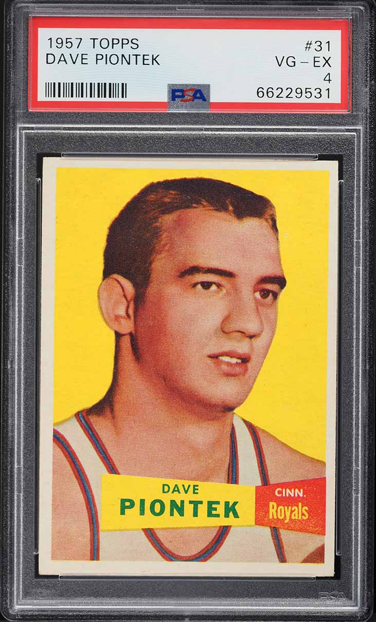 1957 Topps Basketball Dave Piontek #31 PSA 4 VGEX