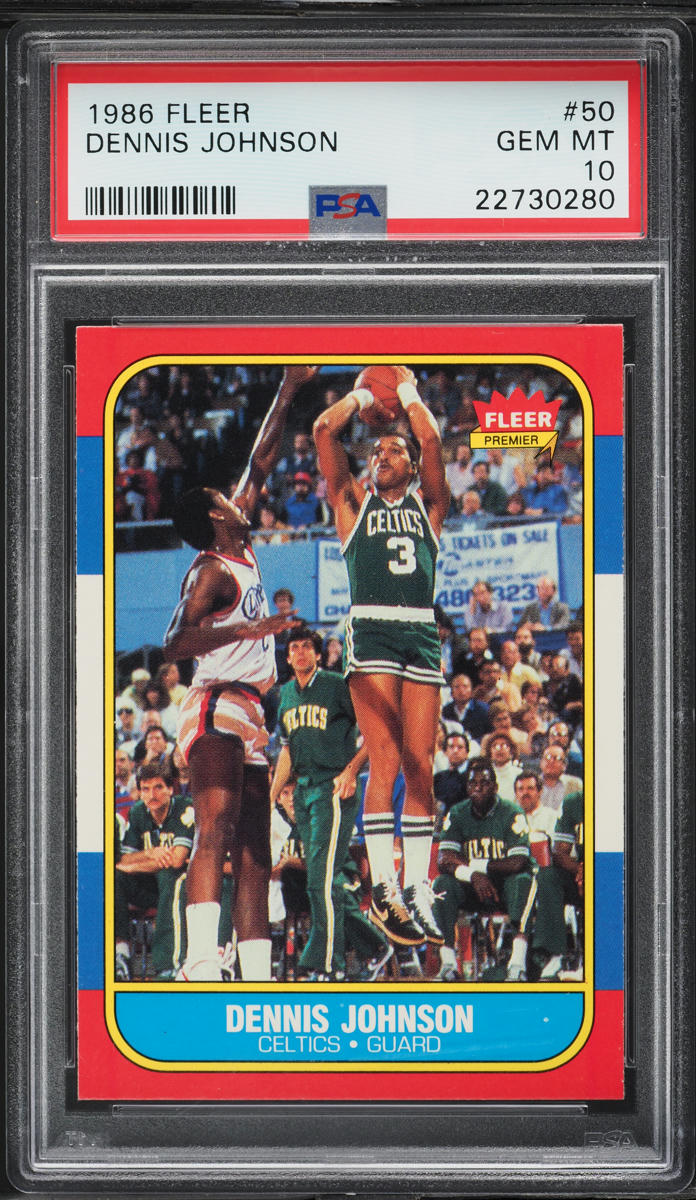1986 Fleer Basketball Dennis Johnson #50 PSA 10 GEM MINT