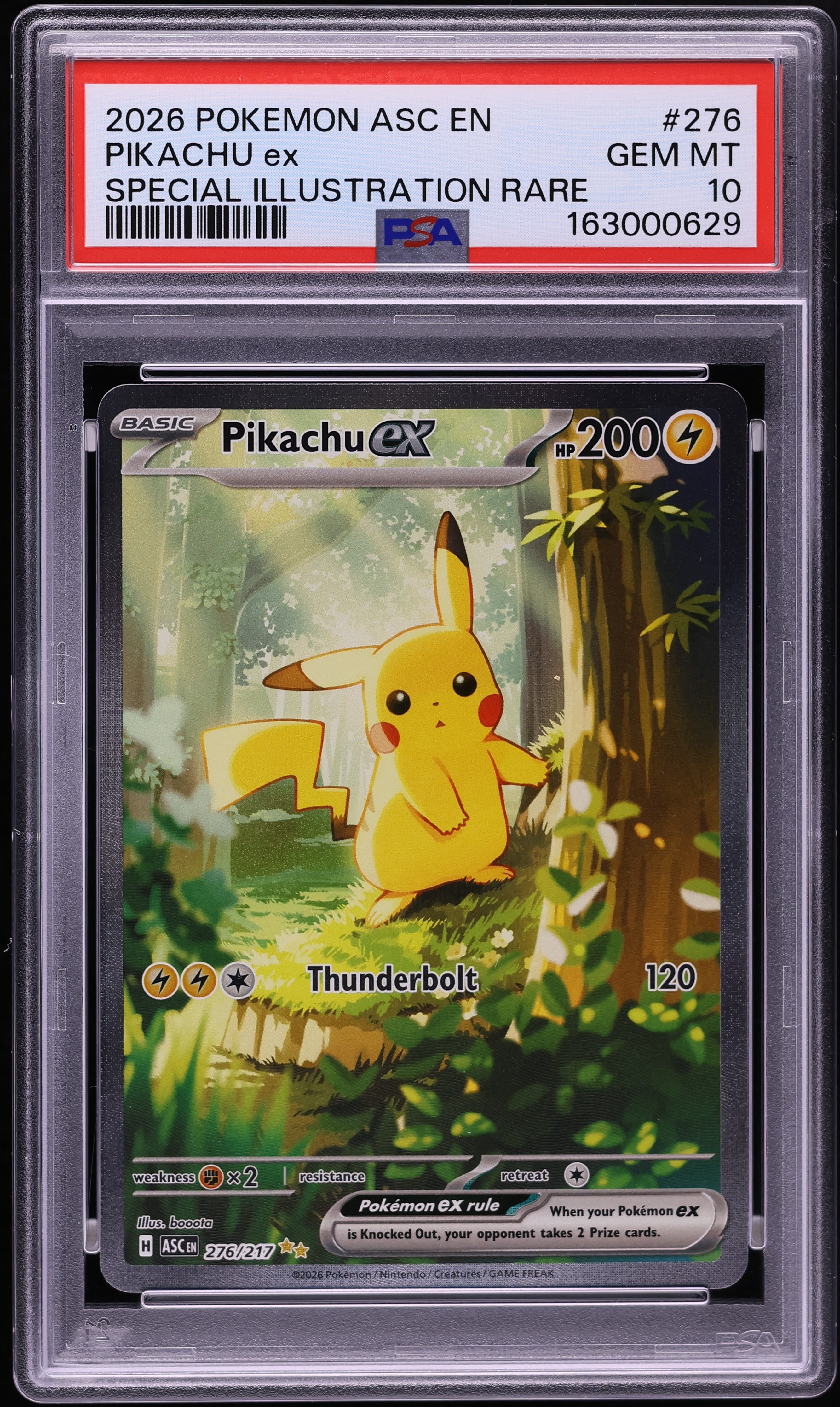2026 Pokemon Mega Evolution Ascended Heroes SIR Pikachu ex #276 PSA 10 GEM MINT