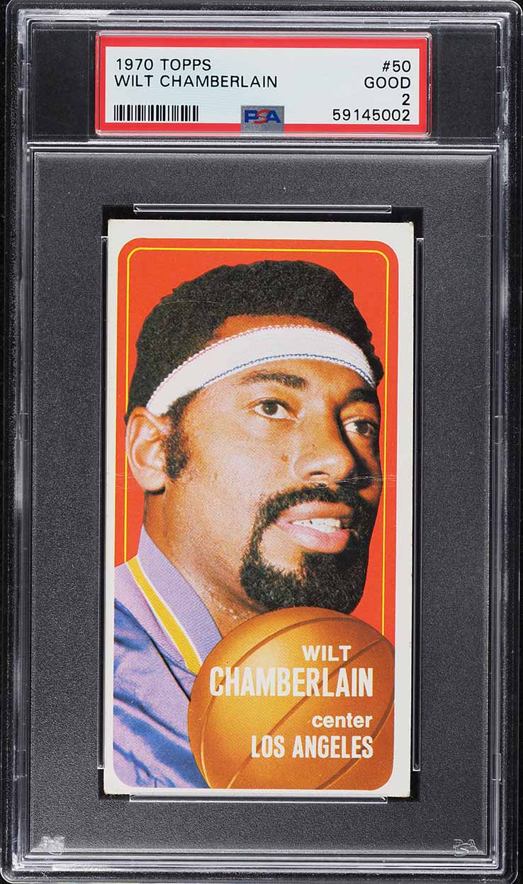 1970 Topps Basketball Wilt Chamberlain #50 PSA 2 GD