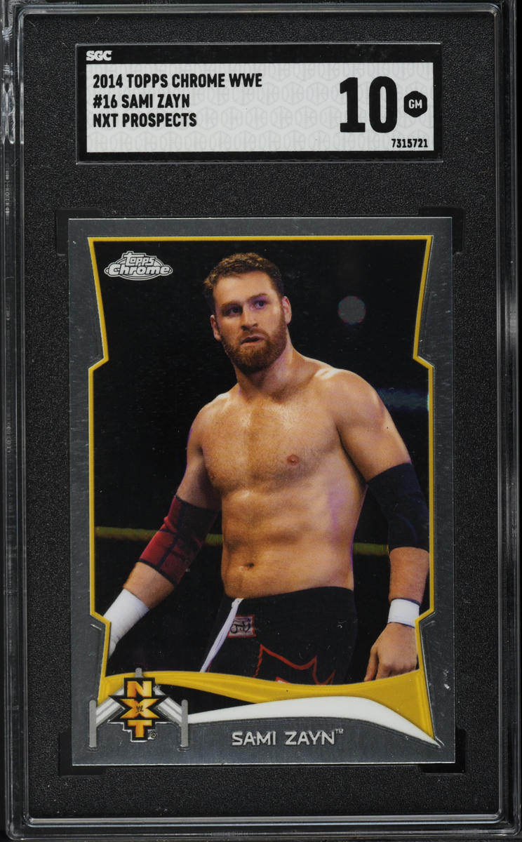 2014 Topps Chrome WWE NXT Prospects Sami Zayn #16 SGC 10 GEM MINT