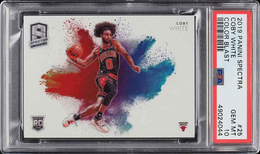 2019 Panini Spectra Color Blast Coby White ROOKIE #25 PSA 10 GEM MINT