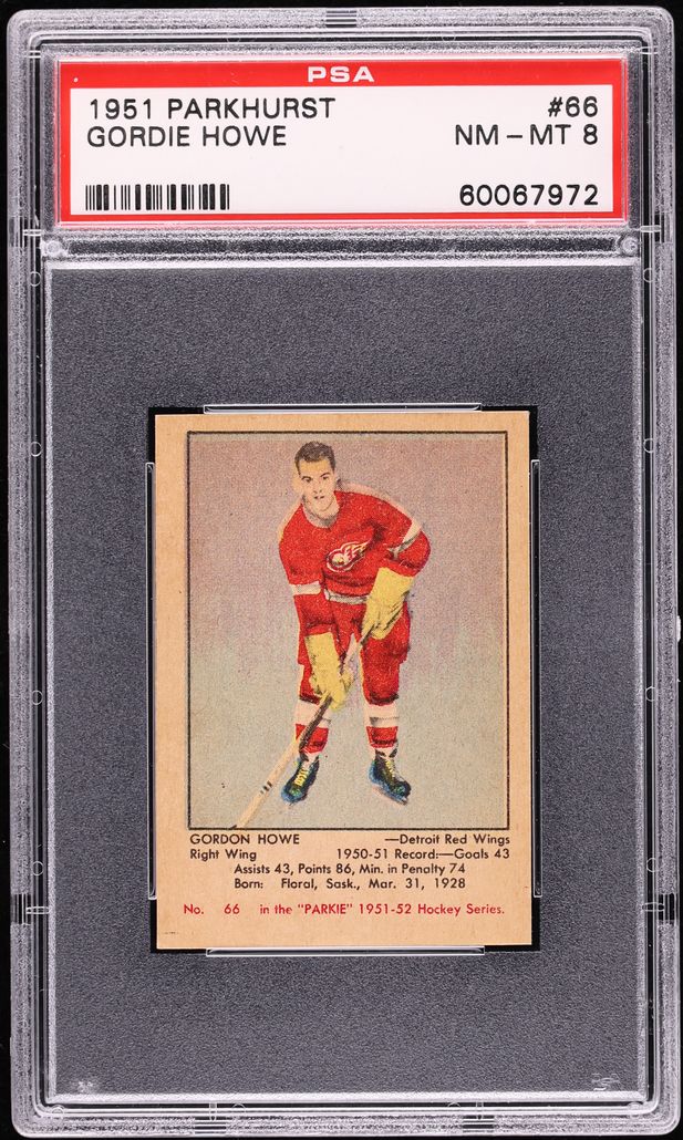 1951 Parkhurst Gordie Howe ROOKIE #66 PSA 8 NM-MT