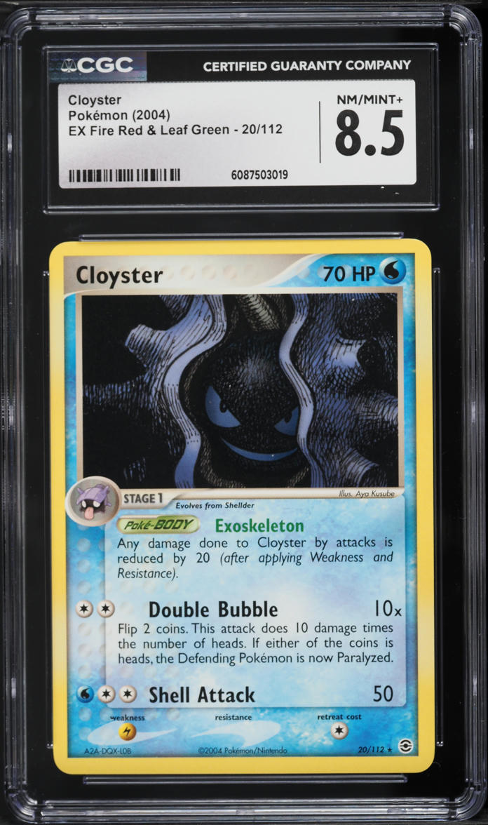 2004 Pokemon EX Fire Red & Leaf Green Cloyster #20 CGC 8.5 NM-MT+