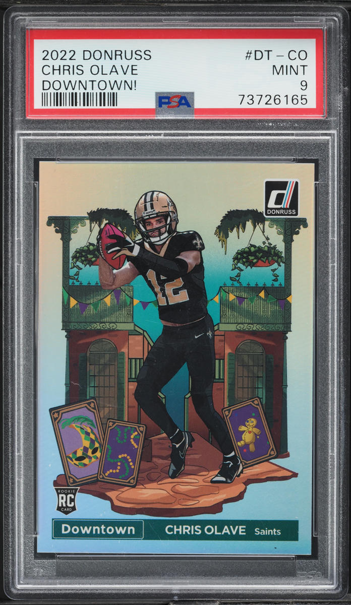 2022 Donruss Downtown Chris Olave ROOKIE #DT-CO PSA 9 MINT