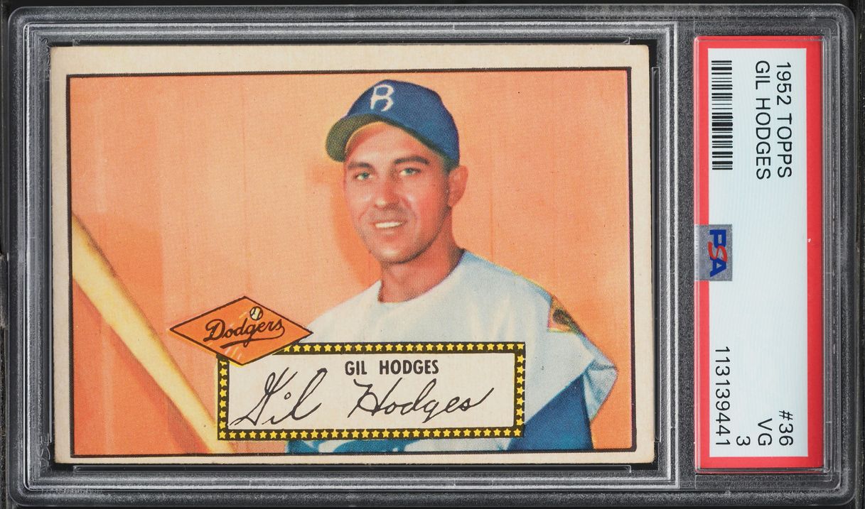 1952 Topps Gil Hodges #36 PSA 3 VG