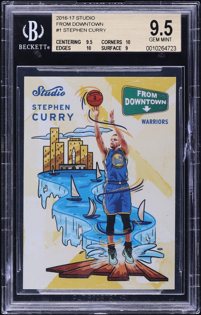 2016 Panini Studio From Downtown Stephen Curry #1 BGS 9.5 GEM MINT