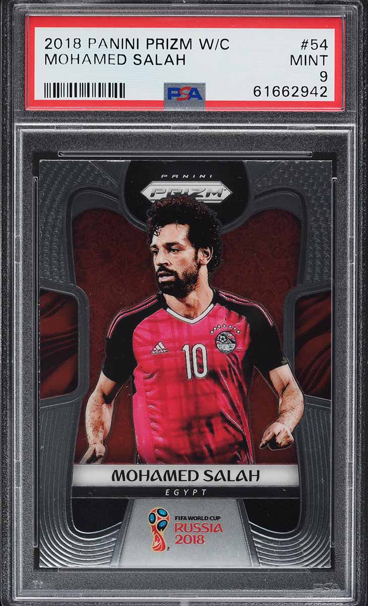 2018 Panini Prizm World Cup Mohamed Salah #54 PSA 9 MINT