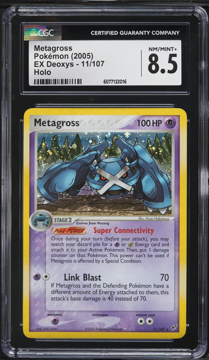2005 Pokemon EX Deoxys Holo Metagross #11 CGC 8.5 NM-MT+