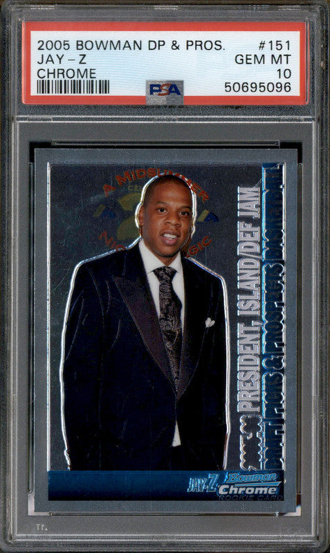 2005 Bowman Chrome Draft Picks & Prospects #151 Jay-Z PSA 10