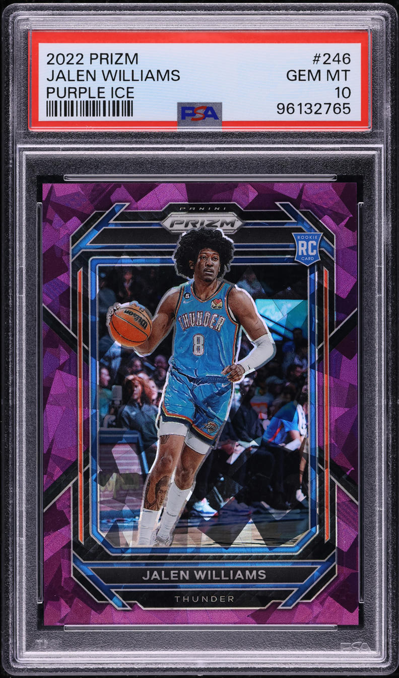 2022 Panini Prizm Purple Ice Jalen Williams ROOKIE /149 #246 PSA 10 GEM MINT
