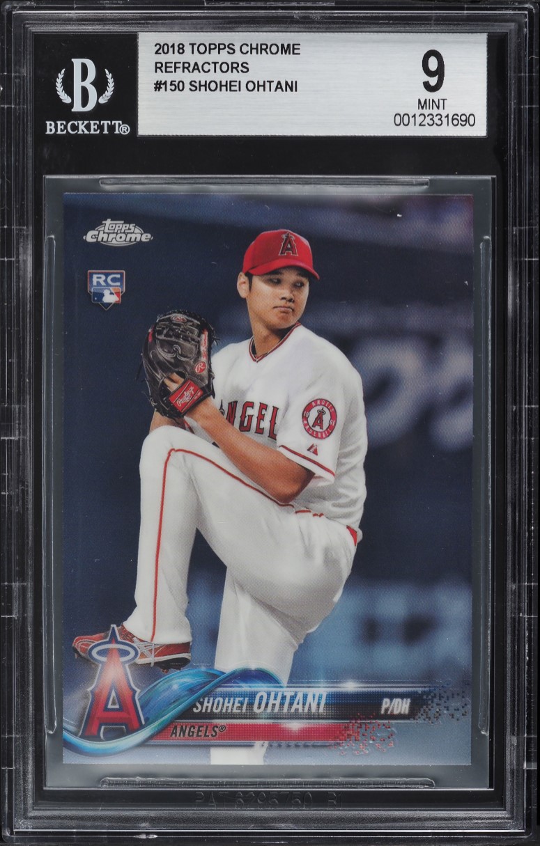 2018 Topps Chrome Refractor Shohei Ohtani ROOKIE #150 BGS 9 MINT