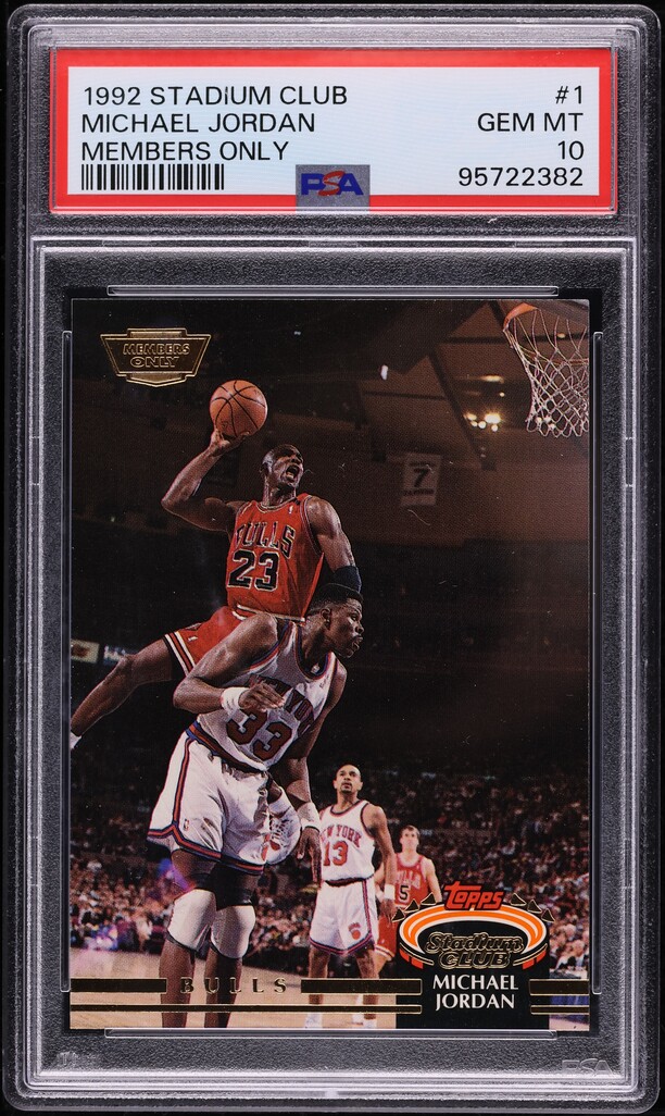 1992 Stadium Club Members Only Michael Jordan #1 PSA 10 GEM MINT