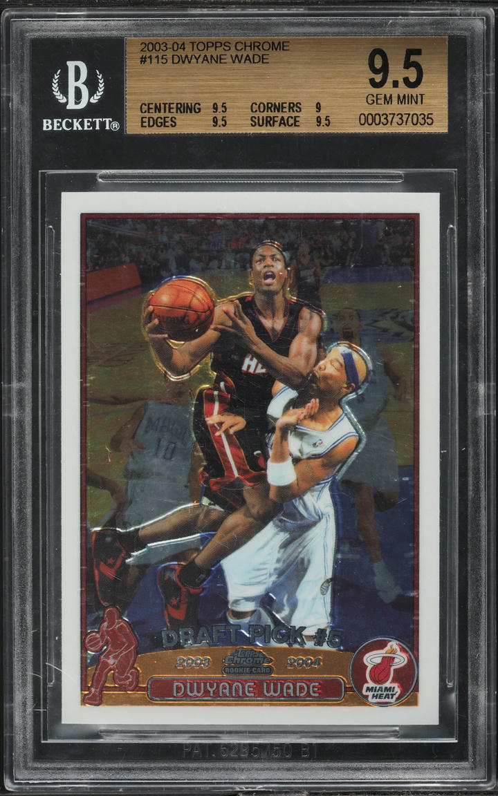 2003 Topps Chrome Dwyane Wade ROOKIE #115 BGS 9.5 GEM MINT