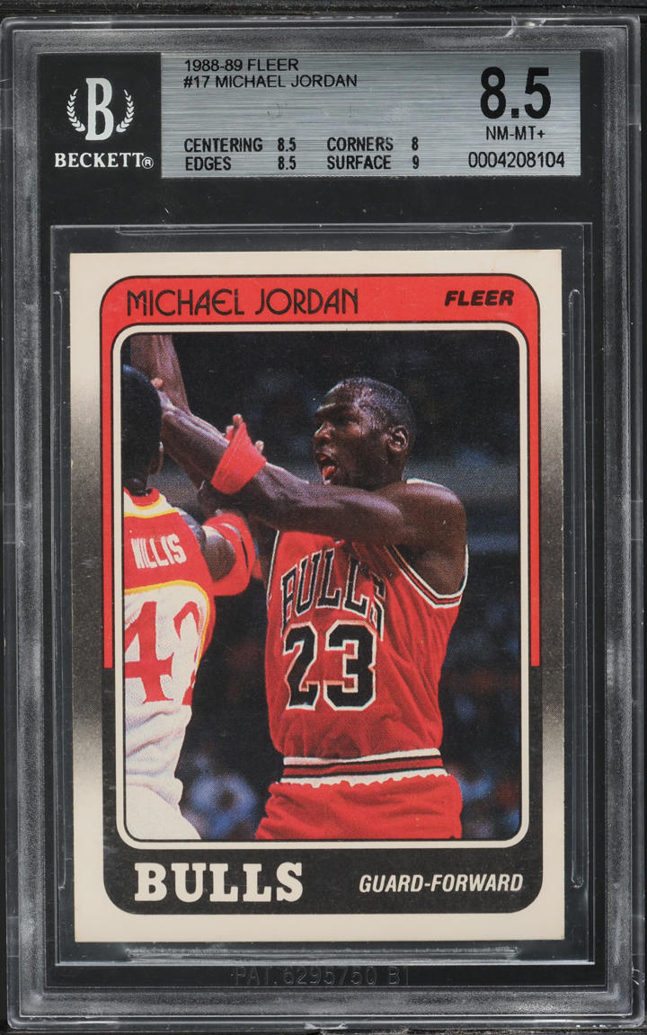 1988 Fleer Basketball Michael Jordan #17 BGS 8.5 NM-MT+