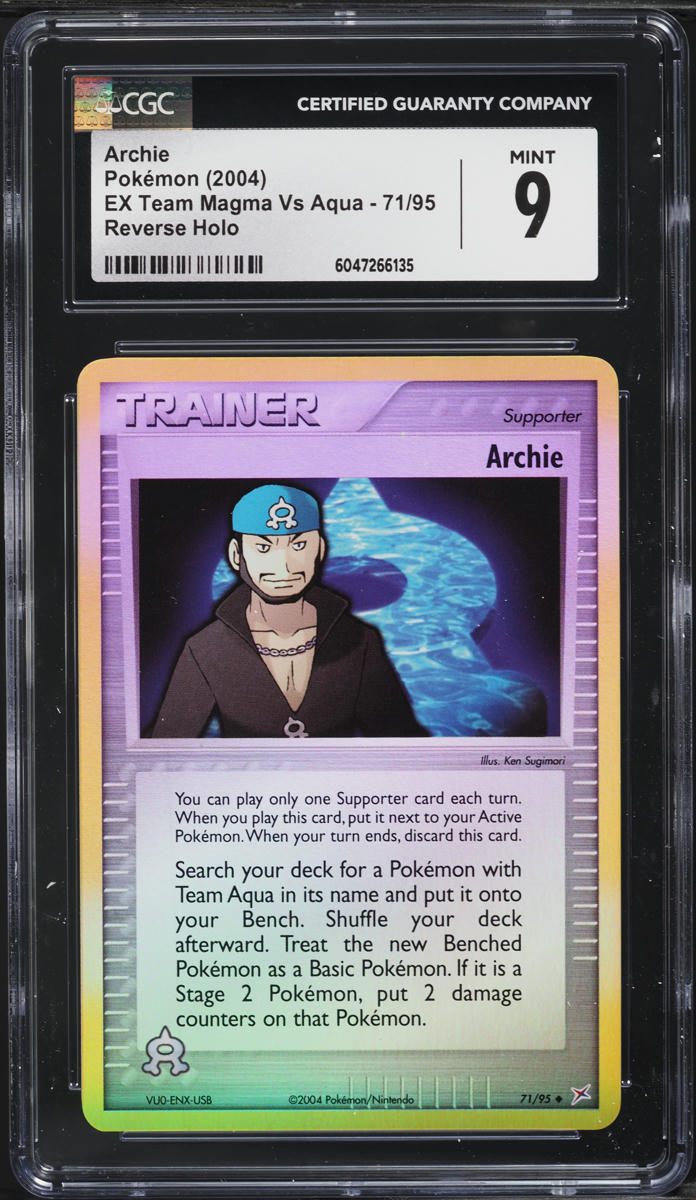 2004 Pokemon EX Team Magma Vs Aqua Reverse Holo Archie #71 CGC 9 MINT