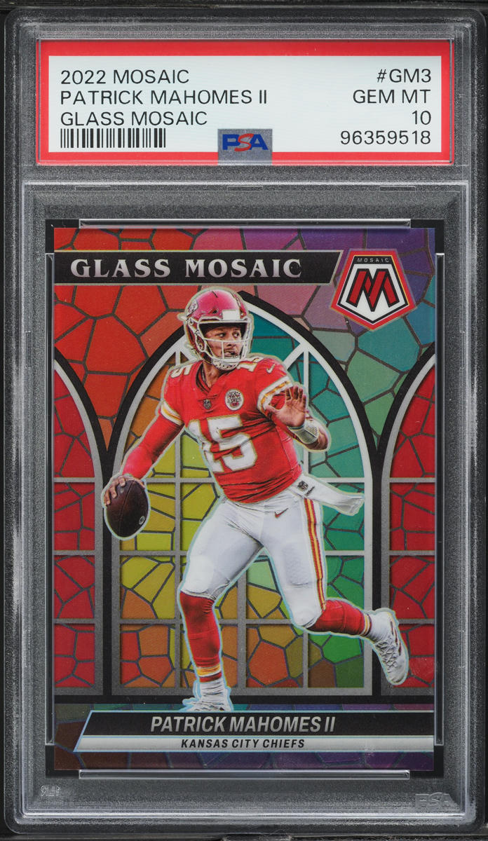 2022 Panini Mosaic Glass Mosaic Patrick Mahomes II #GM3 PSA 10 GEM MINT