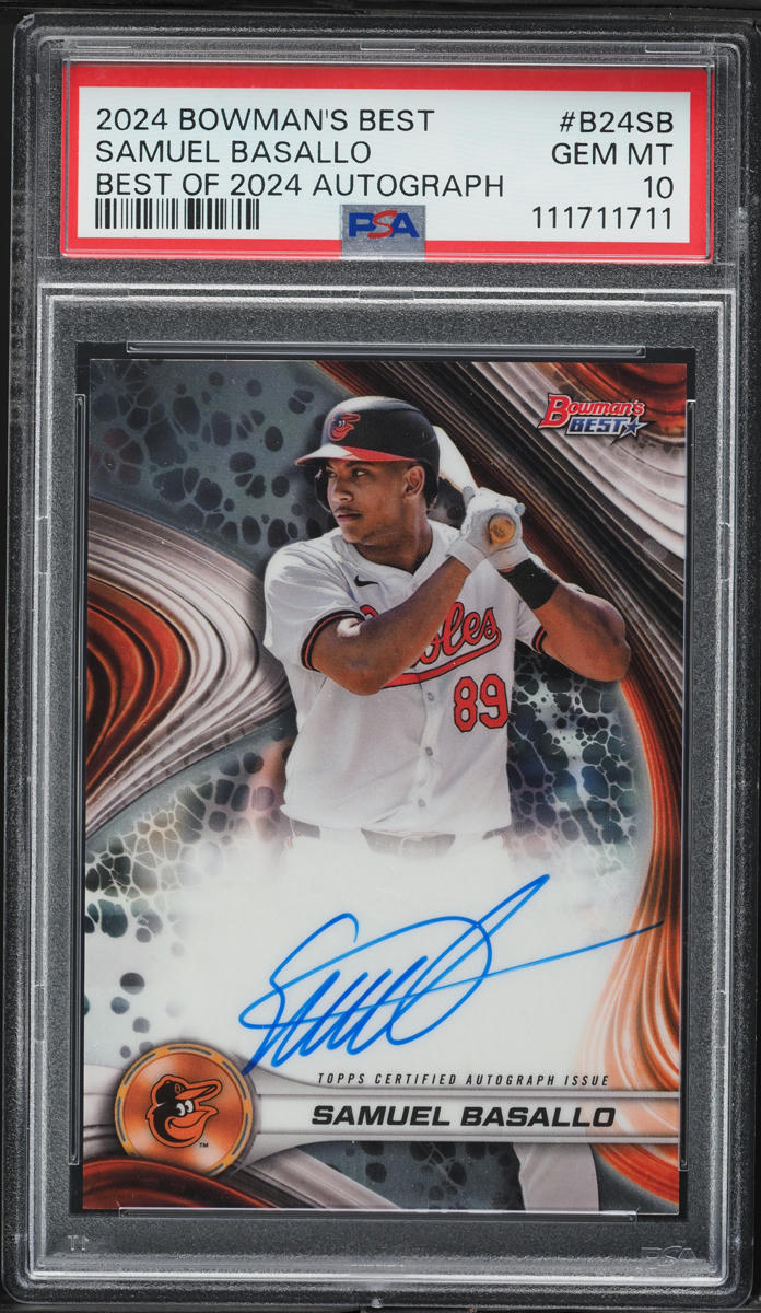 2024 Bowman's Best Of '24 Samuel Basallo PROSPECT AUTO #B24-SB PSA 10 GEM MINT
