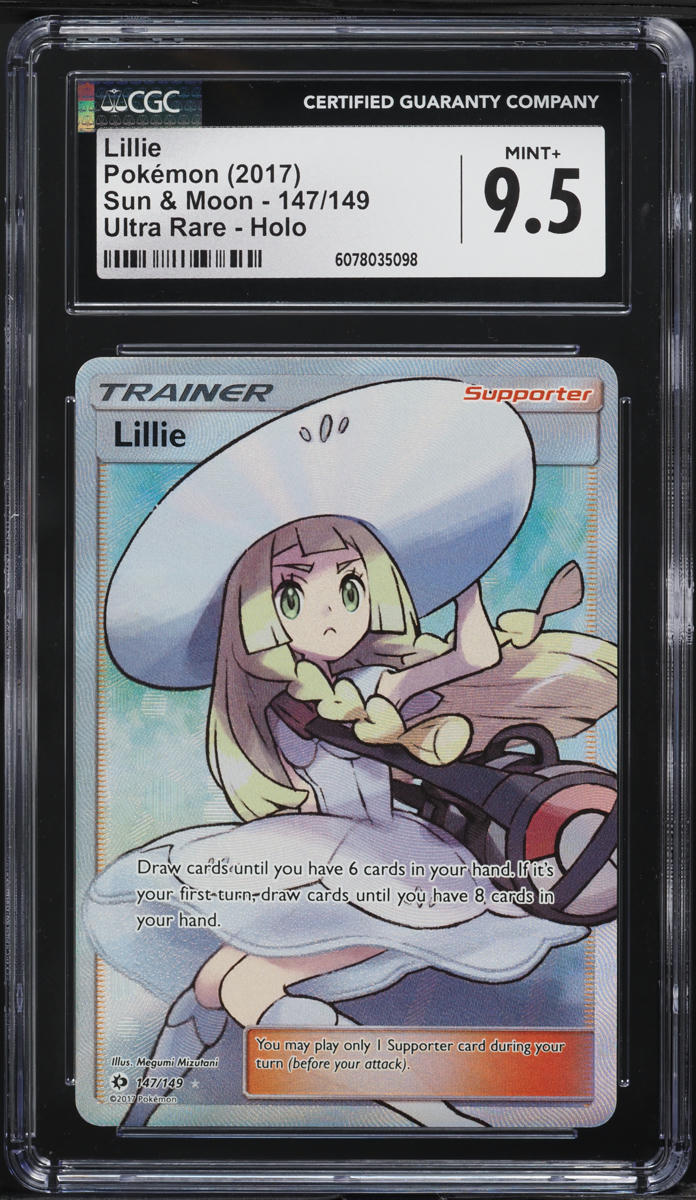 2017 Pokemon Sun & Moon Full Art Lillie #147 CGC 9.5 MINT+