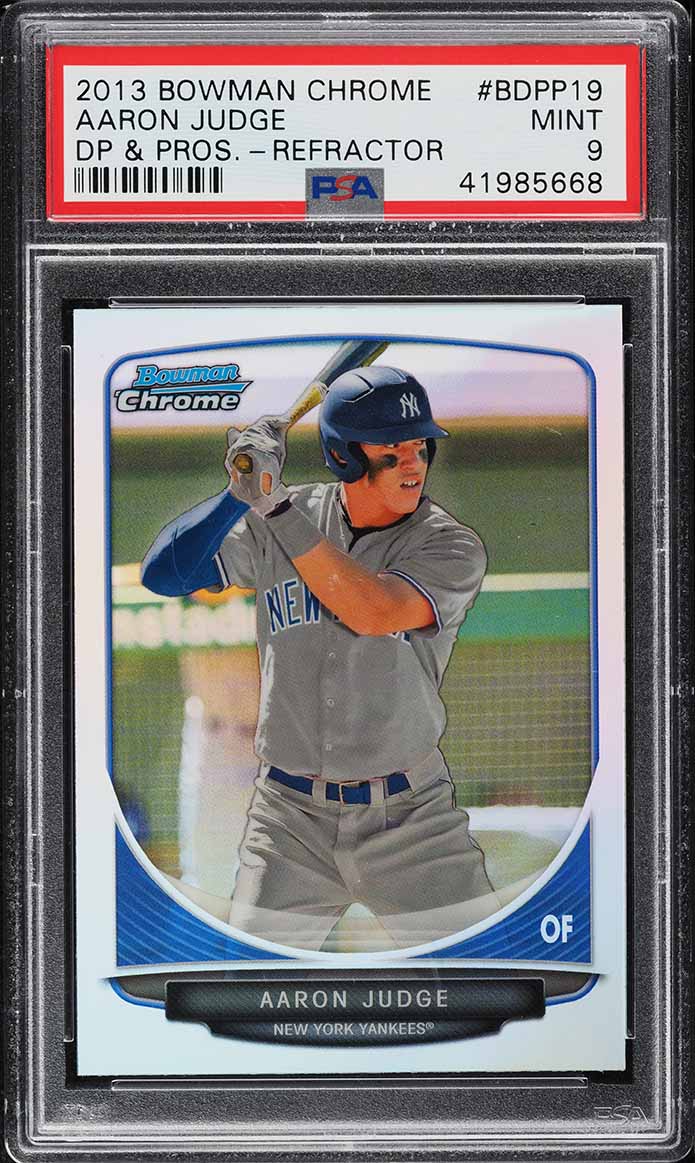 2013 Bowman Chrome Draft Refractor Aaron Judge ROOKIE #BDPP19 PSA 9 MINT