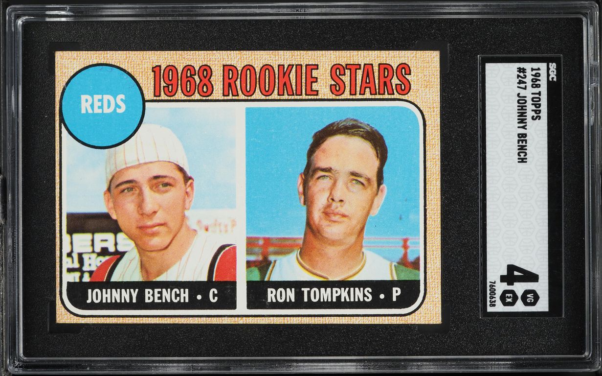 1968 Topps Johnny Bench ROOKIE #247 SGC 4 VGEX