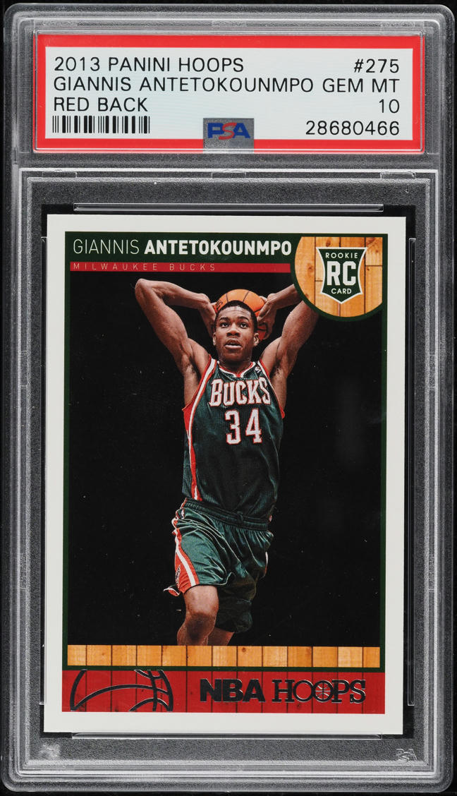 2013 Hoops Red Back Giannis Antetokounmpo ROOKIE #275 PSA 10 GEM MINT