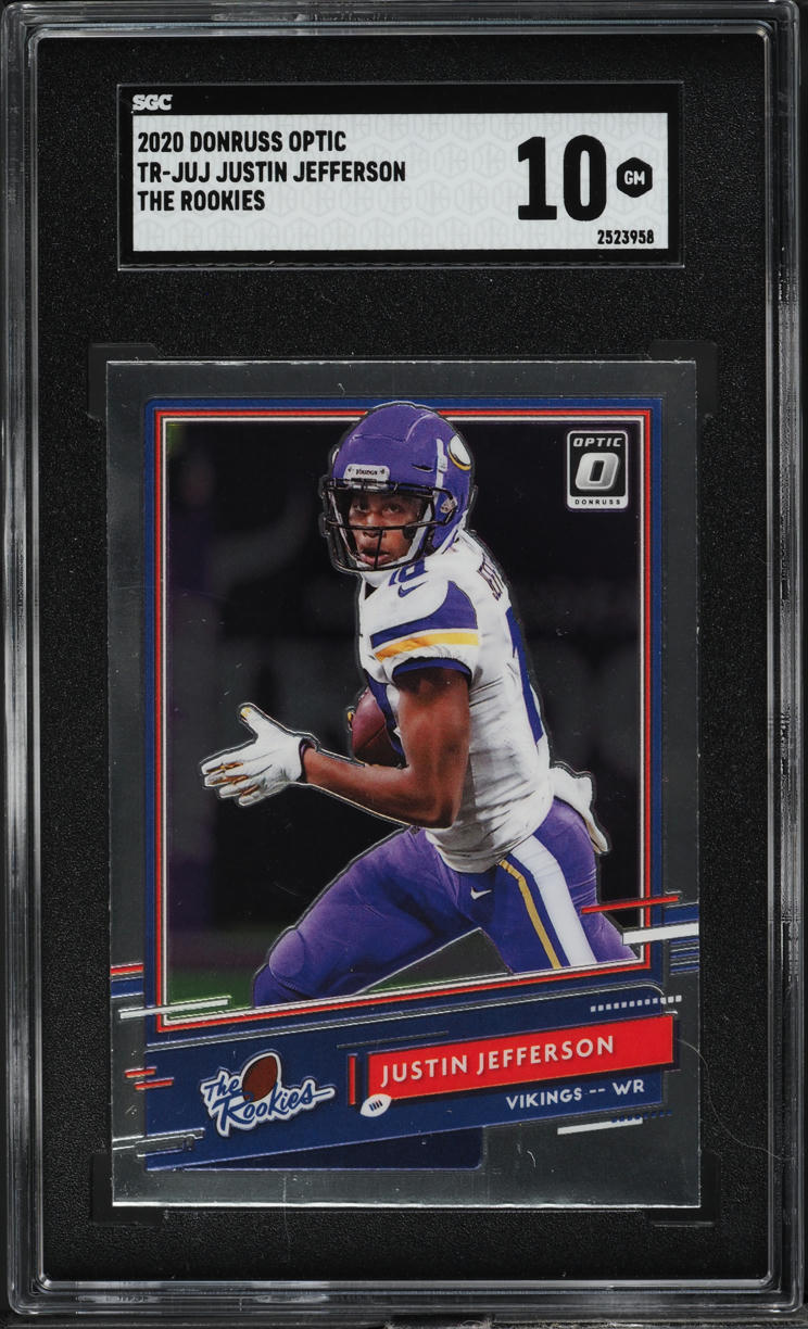 2020 Donruss Optic The Rookies Justin Jefferson ROOKIE #TR-JUJ SGC 10 GEM MINT