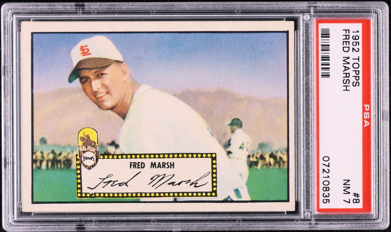 1952 Topps Fred Marsh #8 PSA 7 NRMT