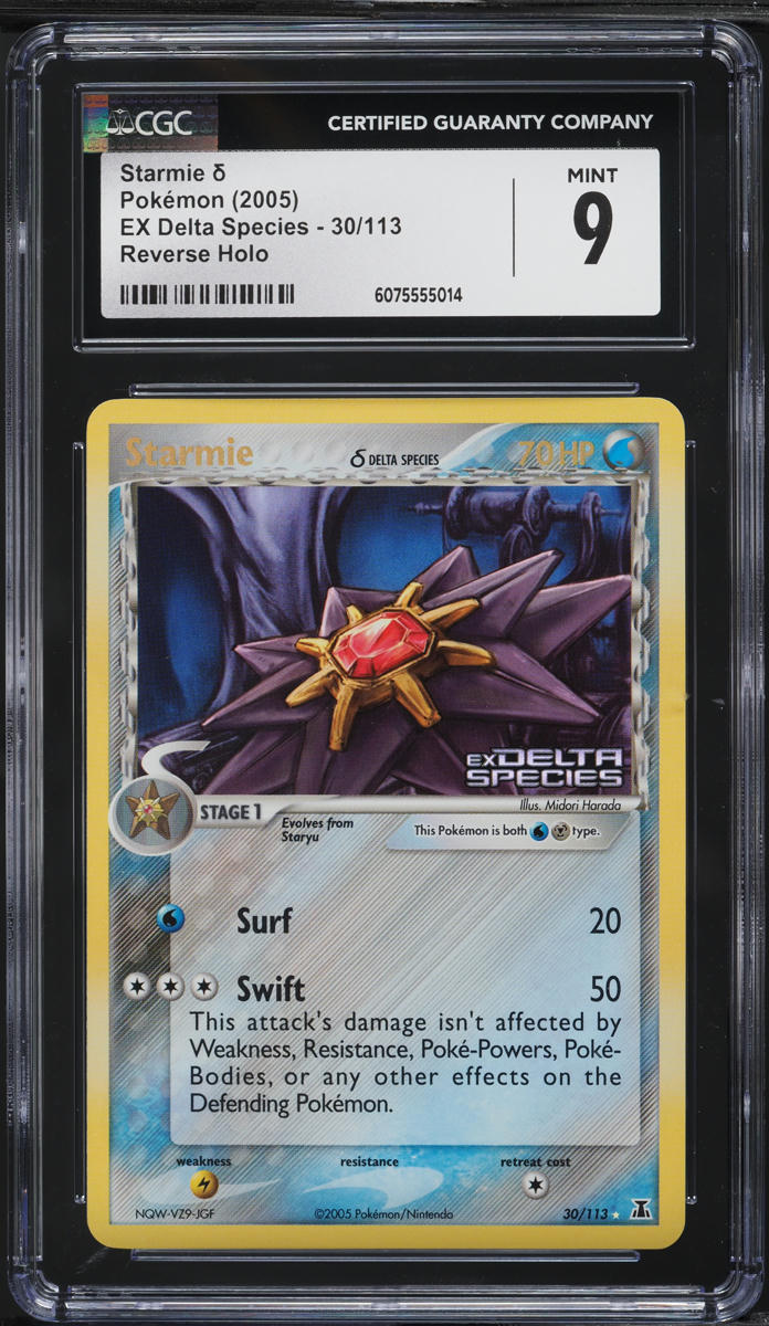 2005 Pokemon EX Delta Species Reverse Holo Starmie #30 CGC 9 MINT