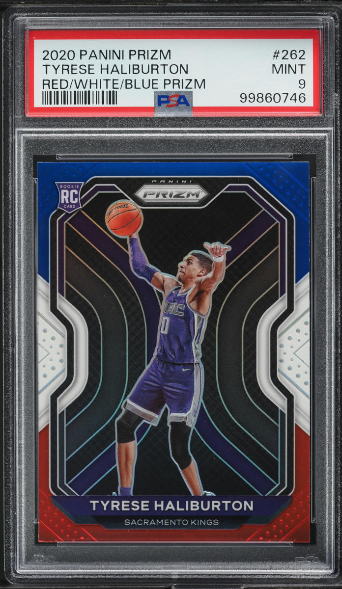 2020 Panini Prizm Red White Blue Tyrese Haliburton ROOKIE #262 PSA 9 MINT