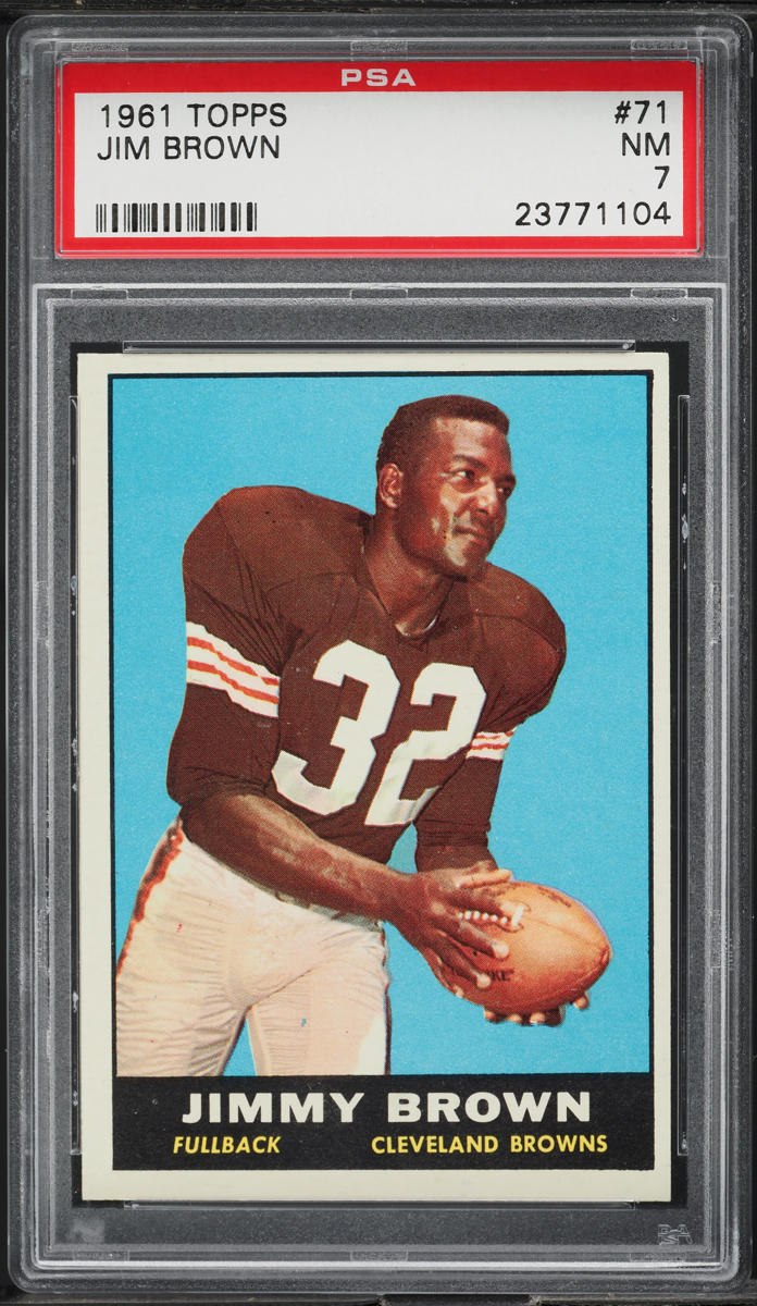 1961 Topps Football Jim Brown #71 PSA 7 NRMT