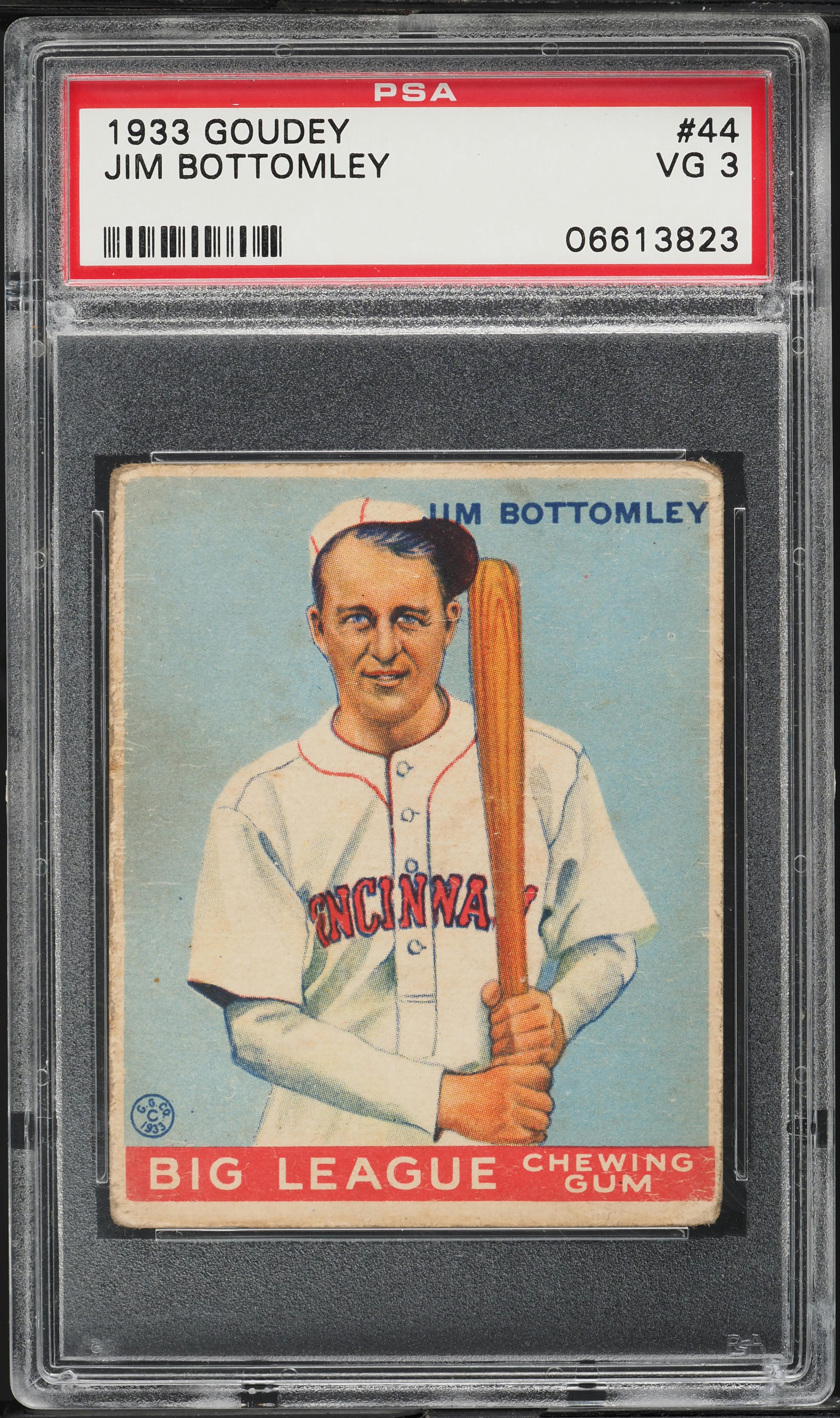 1933 Goudey Jim Bottomley #44 PSA 3 VG
