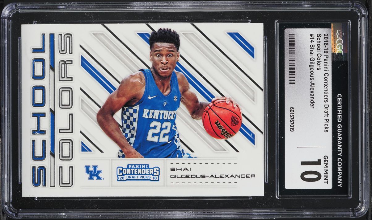 Shai Gilgeous-Alexander #14 2018 Panini Contenders Draft Picks Basketball School Colors Signatures